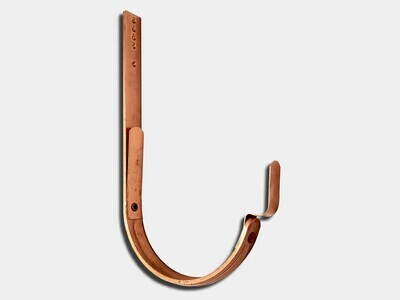 #16 Roof Mount Half Round Gutter Copper Bar Hanger #16 Roof Mount Half Round Gutter Copper Bar Hanger