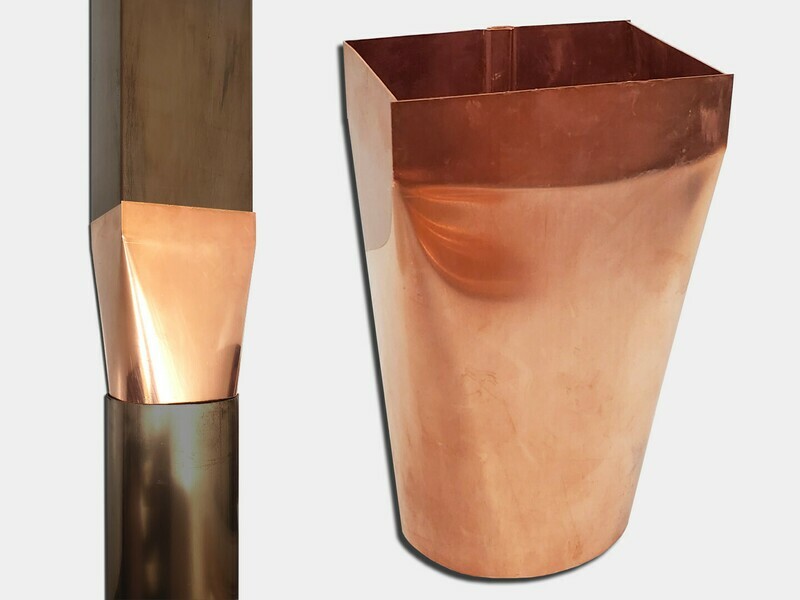 Square to Round Metal Downspout Adapter