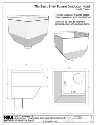The Basic Small Square Inside Corner Conductor Head