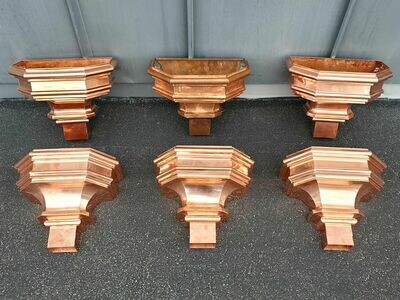 20 oz. Ornamental Copper Leader Heads 2x3 20 oz. Ornamental Copper Leader Heads 2x3