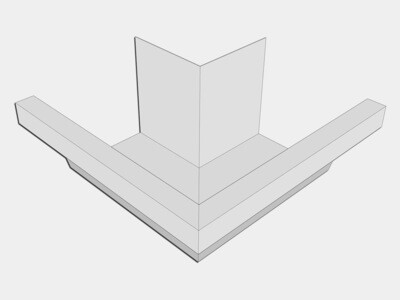 F-Style Aluminum 0.027" Industrial Box Gutter Outside Miter