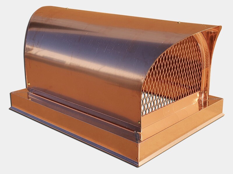 Covered Wagon Style Round Roof Chimney Cap