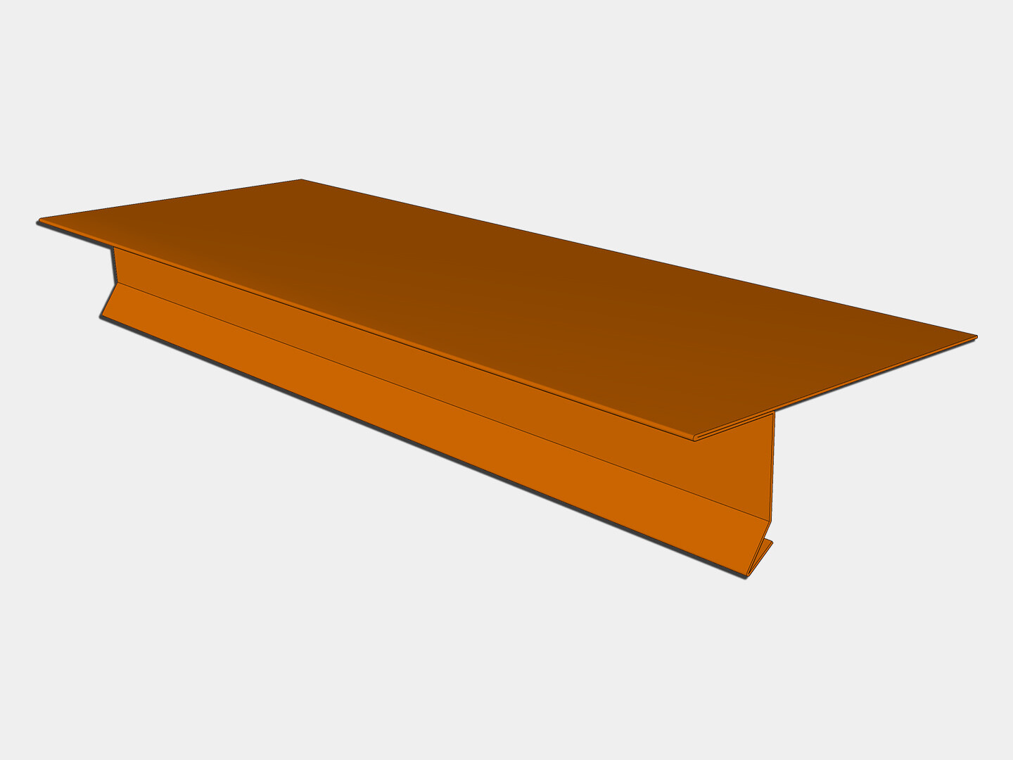 Copper T-Style Locking Drip Edge with Kick Copper T-Style Locking Drip Edge with Kick