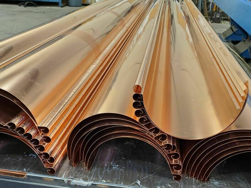 copper half round gutter 20'