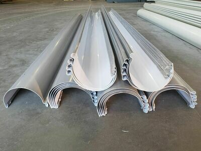gray half round gutter