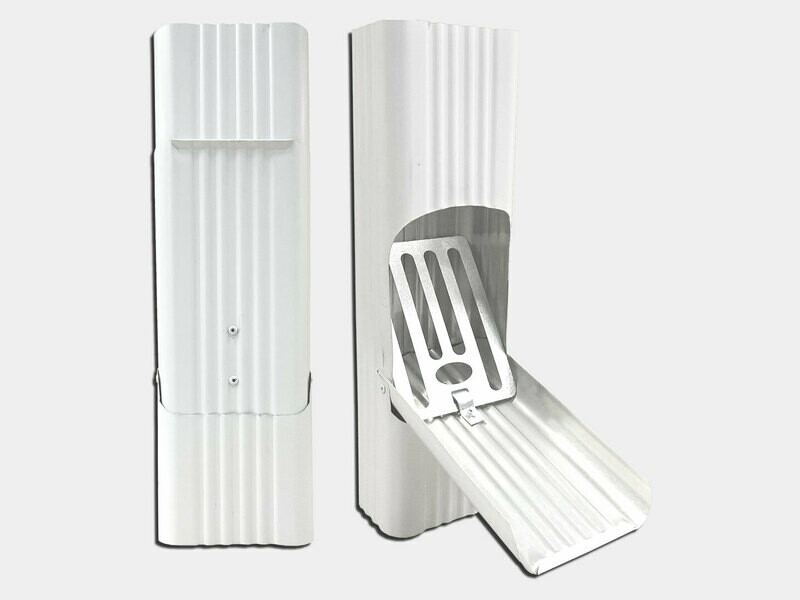 Square Corrugated 0.032" Kynar Aluminum Downspout Cleanout