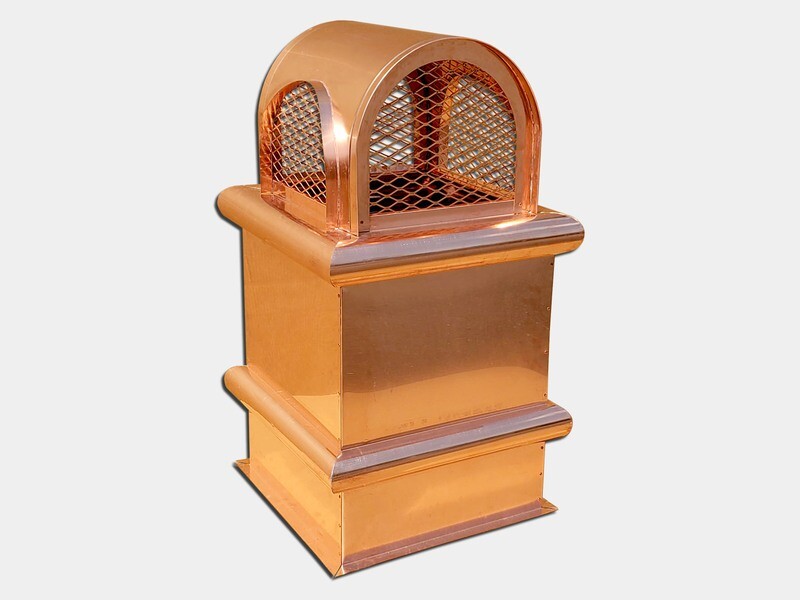 The Hard Hat Copper Chimney Pot