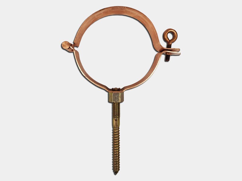 Copper Euro Plain Round Downspout Bracket with Screw