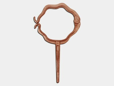 Round Corrugated Downspout Hook - Copper Coated