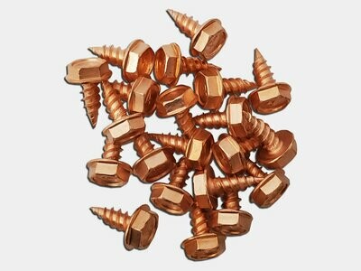 Copper Plated 3/8" Stainless Steel Zip Screws