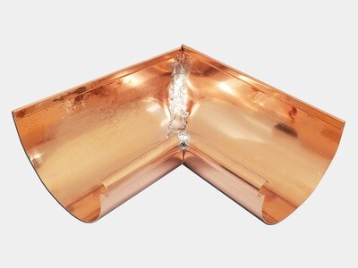 Copper Half Round Gutter Inside Miter