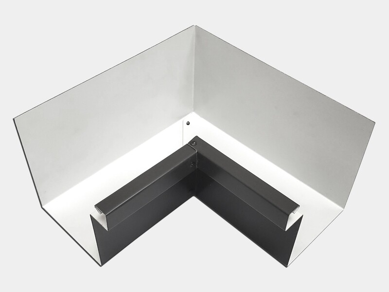 A-Style Kynar Steel Commercial Box Gutter Inside Miter