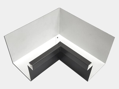Kynar Steel Commercial Box Gutter Inside Miter