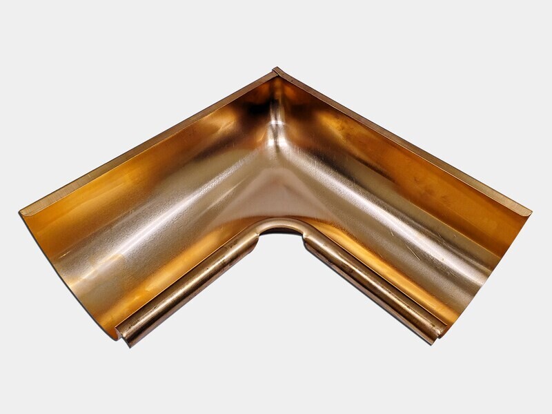 Seamless Euro Bead Half Round Copper Gutter Inside Miter