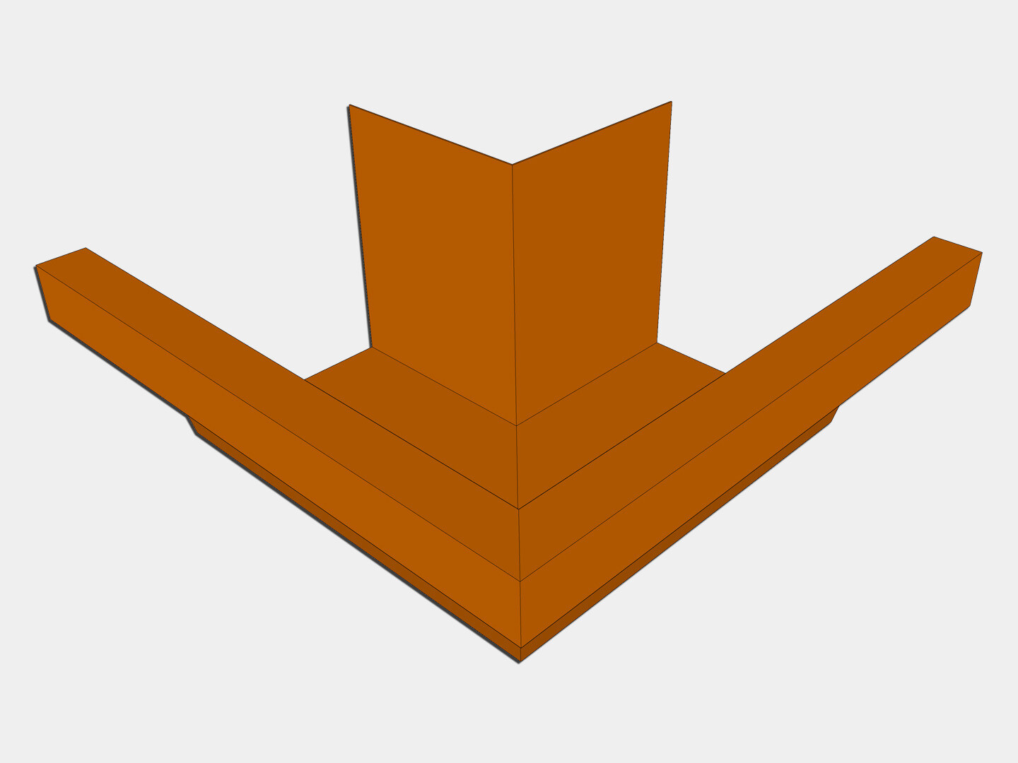 F-Style Copper Industrial Box Gutter Outside Miter