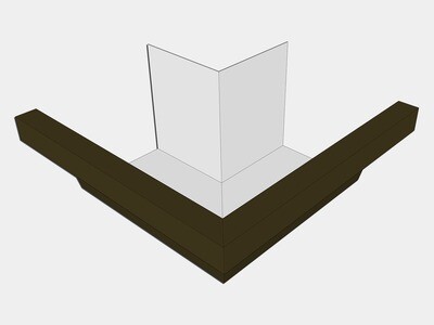F-Style Kynar Steel Industrial Box Gutter Outside Miter