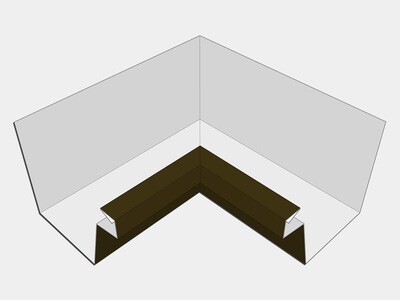 F-Style Kynar Steel Industrial Box Gutter Inside Miter
