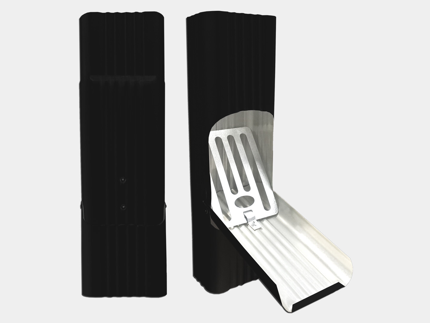 Square Corrugated Steel Downspout Cleanout