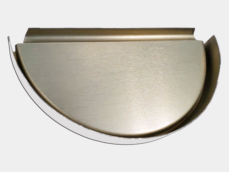 Half Round 0.032" Kynar Aluminum Gutter End Cap
