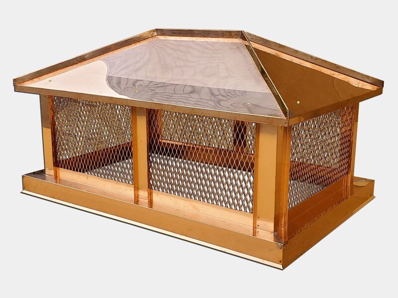 Hip and Ridge Copper Chimney Cap