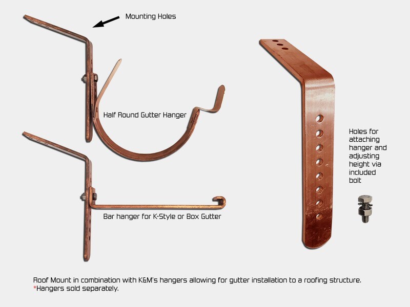 Lead Coated Copper Universal Roof Mount for Gutter Bracket