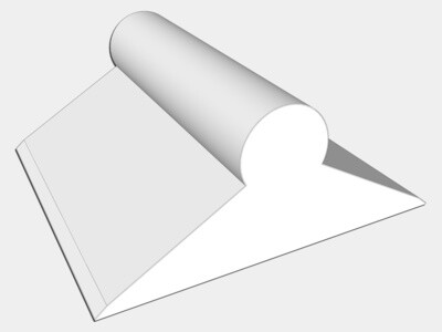 End Cap for Kynar Aluminum Ridge Roll Roof Flashing