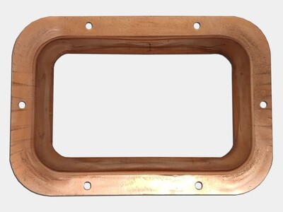 3"x4" Stamped Square Copper Gutter Outlet