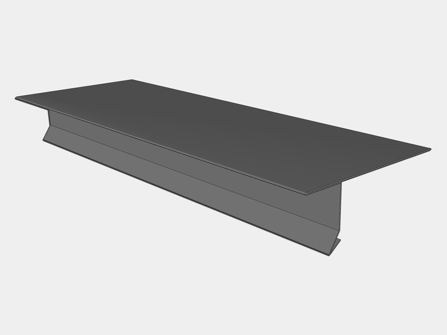Lead Coated Copper T-Style Locking Drip Edge with Kick Lead Coated Copper T-Style Locking Drip Edge with Kick
