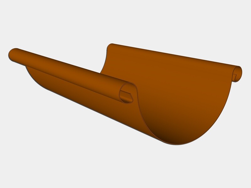 Double Bead Copper Half Round Gutter Double Bead Copper Half Round Gutter