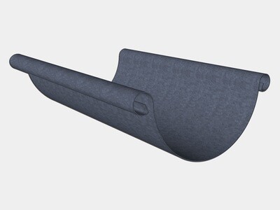 Double Bead Lead Coated Copper Half Round Gutter