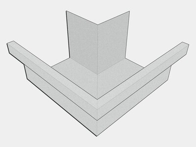 A-Style Galvalume Plus Commercial Box Gutter Outside Miter