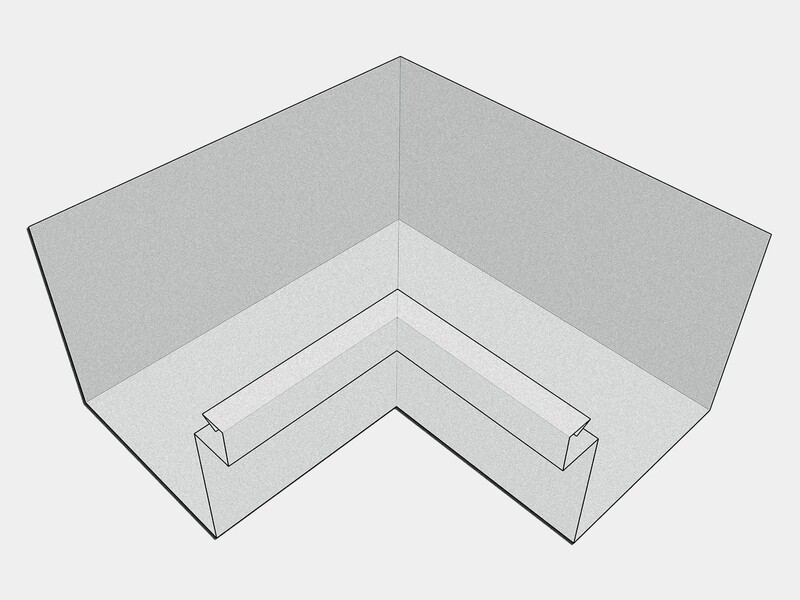 A-Style Galvalume Plus Commercial Box Gutter Inside Miter
