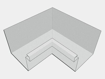 A-Style Galvalume Plus Commercial Box Gutter Inside Miter
