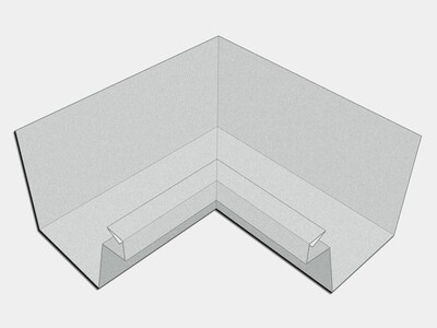 F-Style Galvalume Plus Industrial Box Gutter Inside Miter
