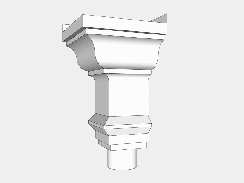 The Philadelphia Ornamental Inside Corner Conductor Head
