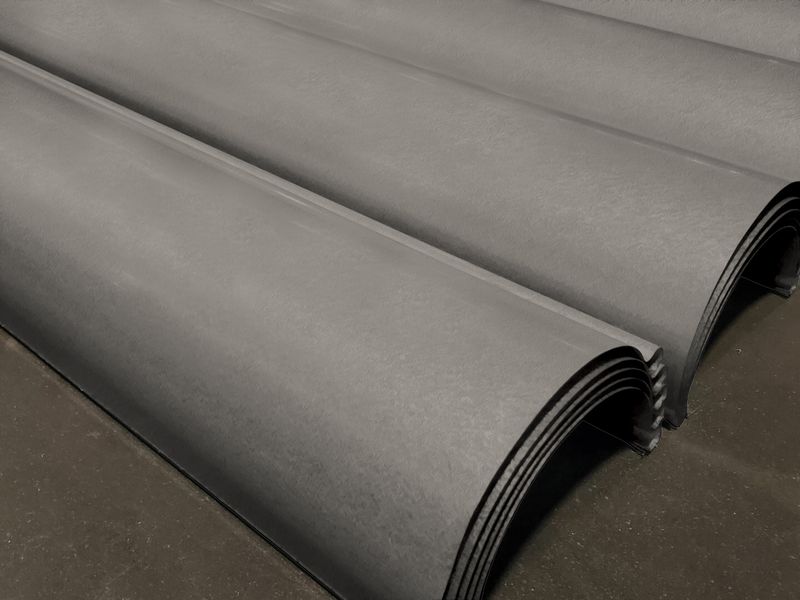 Reverse Bead Bonderized Steel Half Round Gutter (Paint Grip)