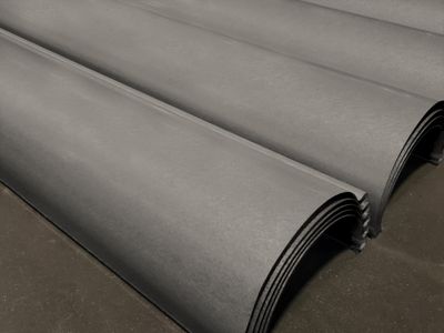 Reverse Bead Bonderized Steel Half Round Gutter (Paint Grip)