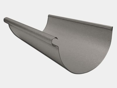 Reverse Bead Bonderized Steel Half Round Gutter (Paint Grip) Reverse Bead Bonderized Steel Half Round Gutter (Paint Grip)