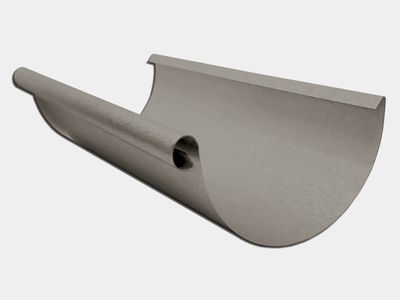 Euro Bead Bonderized Steel Half Round Gutter (Paint Grip)