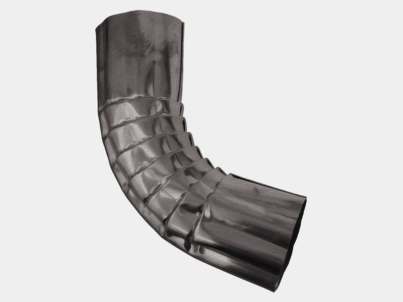 Round Corrugated Bonderized Steel Elbow (Paint Grip)
