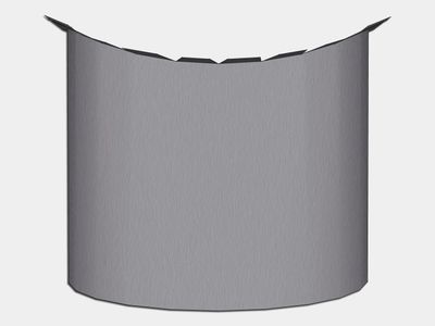 Half Round Gutter Bonderized Steel B Style Gutter Outlet (Paint Grip)