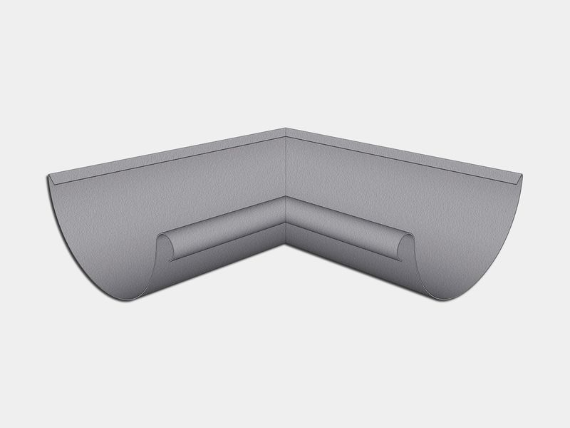 Euro Bead Lead Coated Copper Half Round Gutter Inside Miter