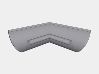 Euro Bead Lead Coated Copper Half Round Gutter Inside Miter Euro Bead Lead Coated Copper Half Round Gutter Inside Miter