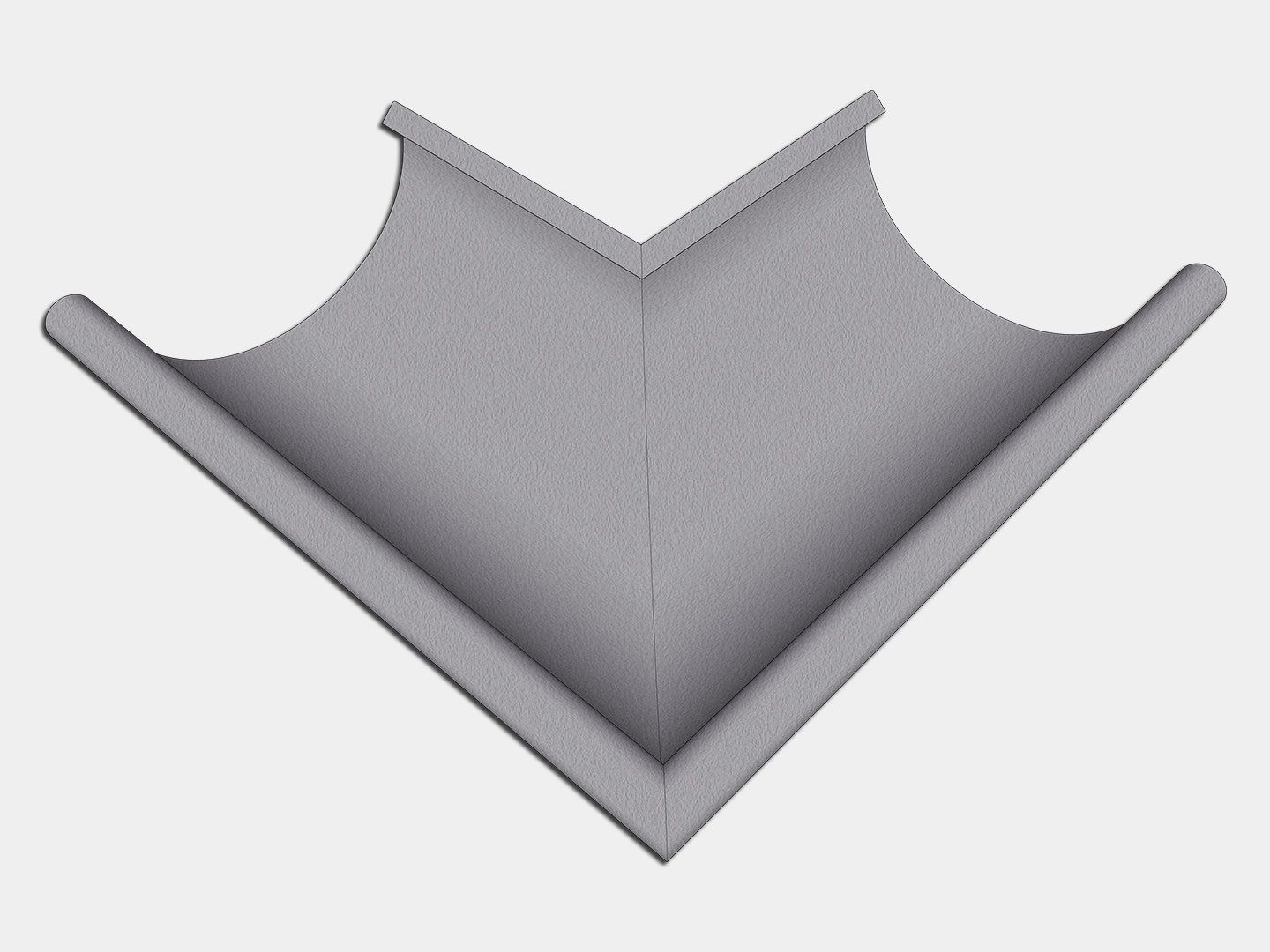 Euro Bead Lead Coated Copper Half Round Gutter Outside Miter