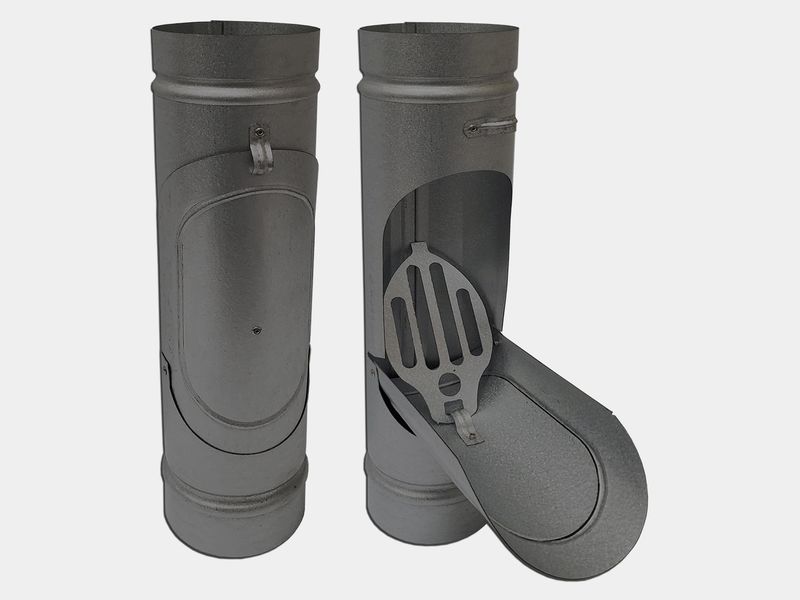 Plain Round Bonderized Steel Downspout Cleanout (Paint Grip)