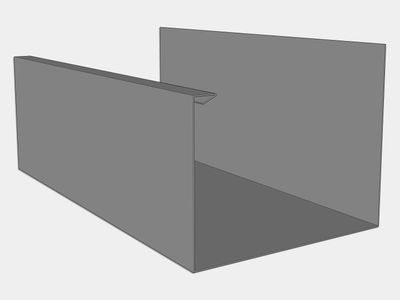 U-Style Lead Coated Copper U Shaped Box Gutter