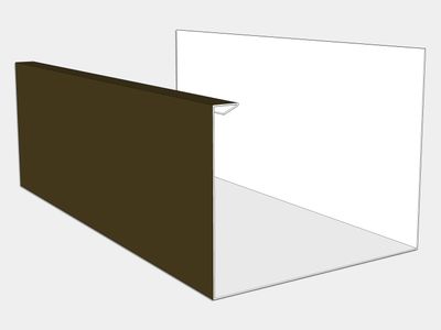 U-Style 24 Gauge Kynar Steel U Shaped Box Gutter