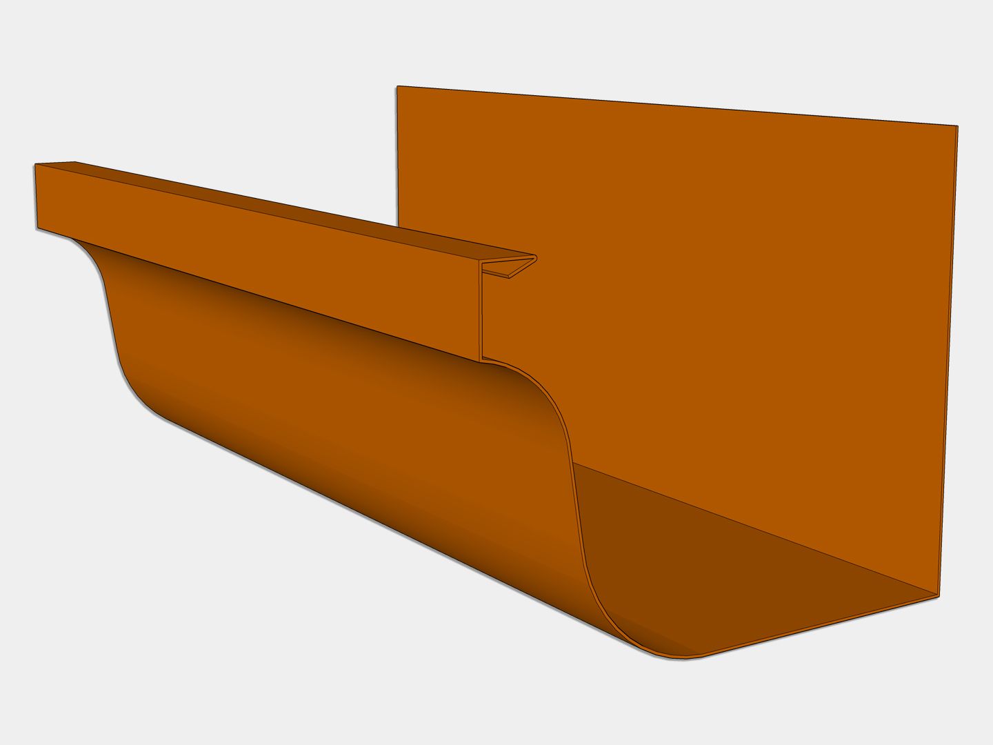 L-Style Copper Brownstone Gutter