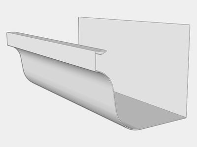 L-Style Freedom Gray Brownstone Gutter