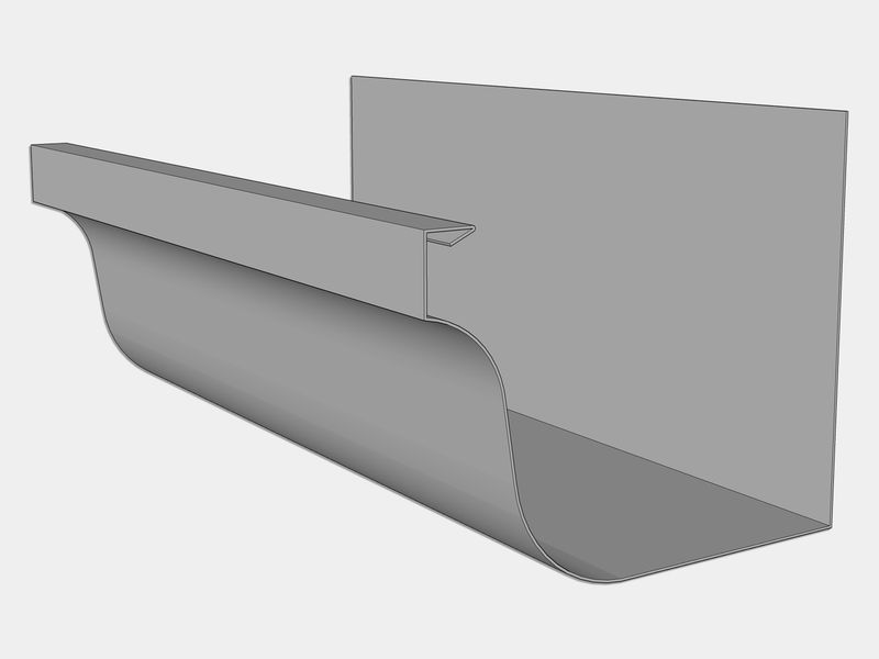 L-Style 24 Gauge G90 Galvanized Steel Brownstone Gutter